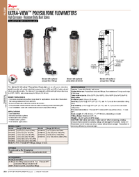 Thumbnail of document Data Sheet - UV Ultra-View Polysulfone Flowmeter